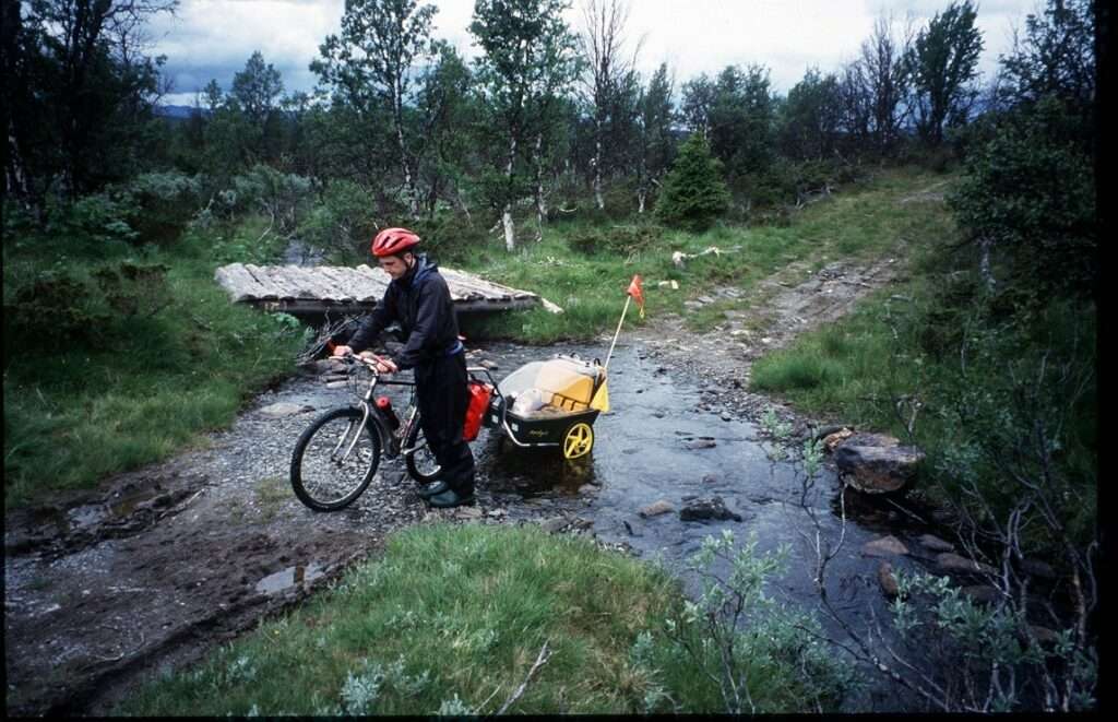 Bike trailer old picture | Old Nordic Cab bike Trailer model