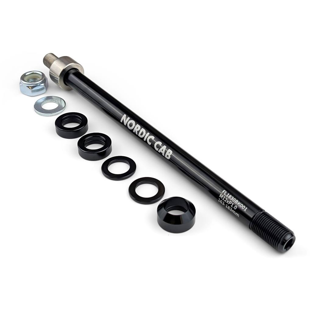Thru axle trailer adapter FL1830 with complete spacer set and hardware