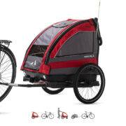 bike trailer and stroller. Nordic Cab red 2023