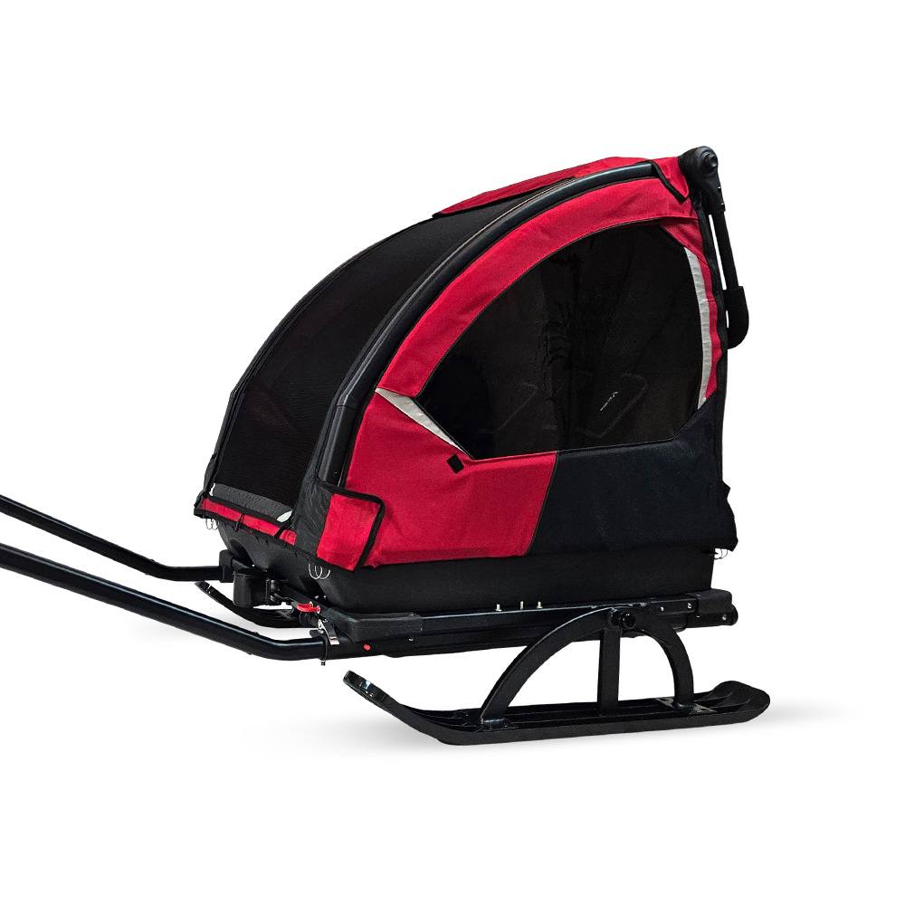 Nordic Cab Barnepulk - Solid Red
Justerbare seter for ett eller to barn. Sikker og stabil med brede twin-tip ski. Fleksibel sittestilling for barnas komfort. Kan ombygges til sykkelvogn og turvogn.