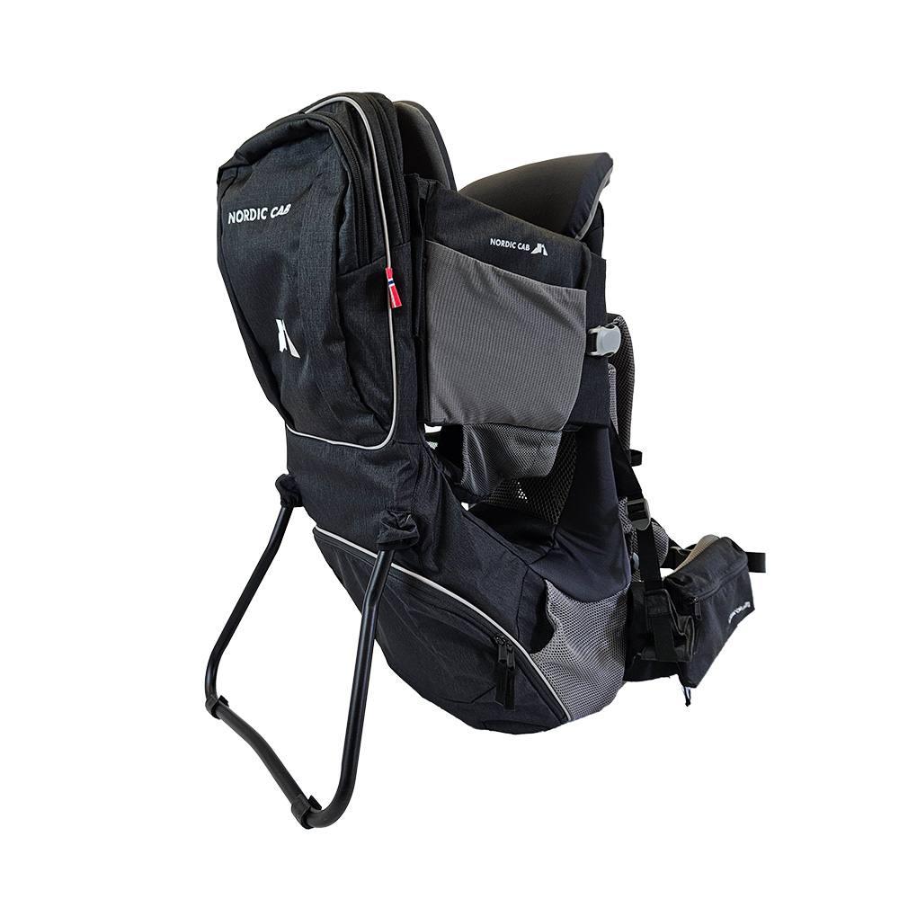 Hiking Child Carrier. Nordic Cab Discover black and gray