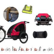 Large Bike Trailer Red Nordic Cab