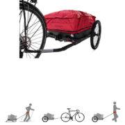 Heavy Duty Bike Trailer. Red Nordic Cab