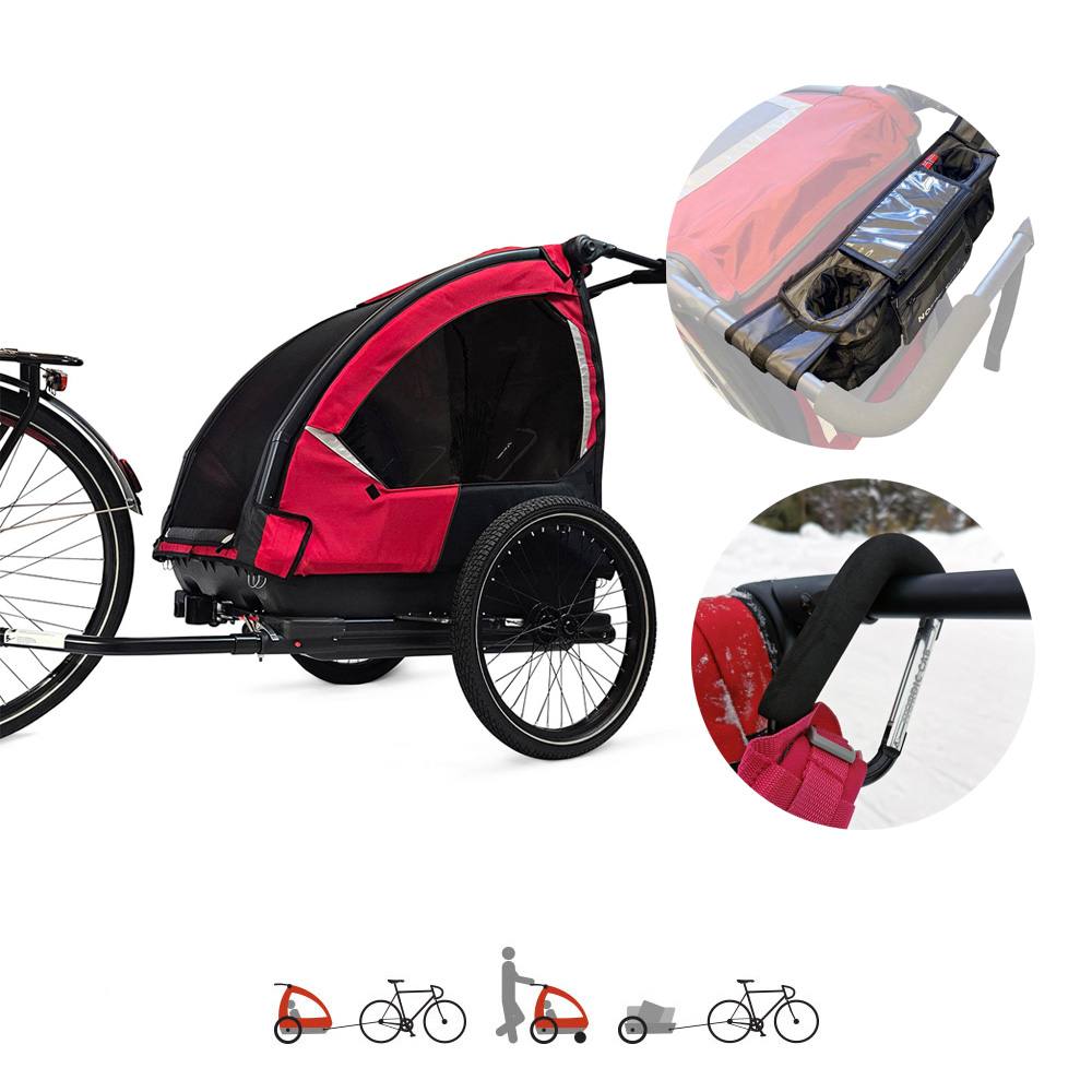 red bike trailer for big kid. Nordic Cab