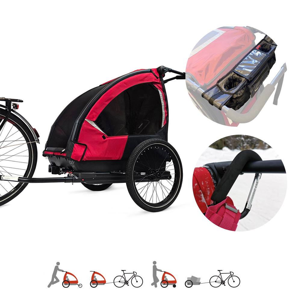 bike trailer for bigger kids. Red Nordic Cab