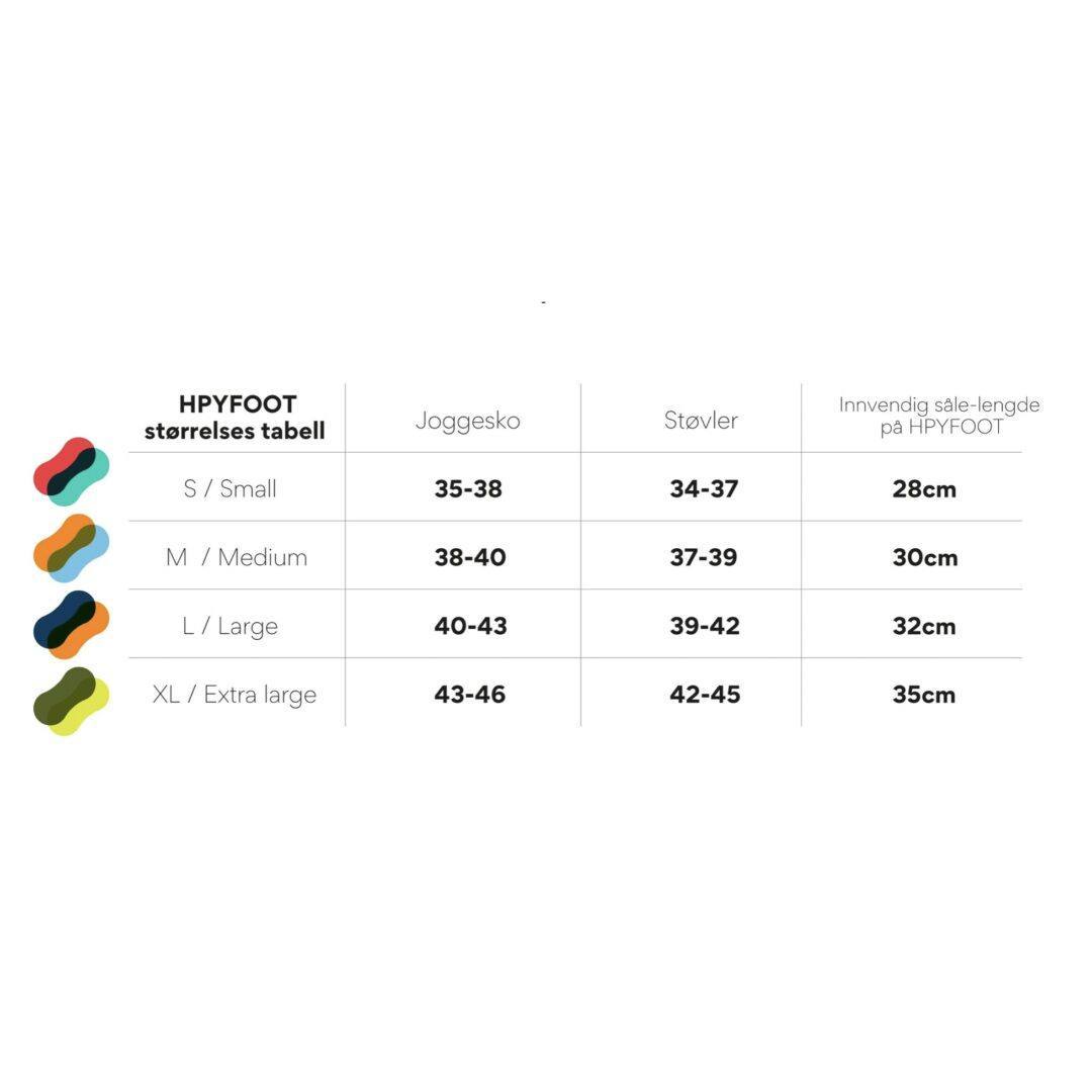 Hpyfoot size Guide