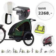 Child transport trailer with accessories | Nordic Cab bike trailer
