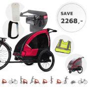 child bike trailer red | bundle | Nordic Cab