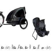 Multifunctional bike trailer and sled for active families