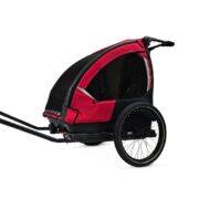 Nordic Cab Explorer 5-in-1 in hiking trailer mode with pull bars and large air-filled wheels – ideal for trails and varied terrain.