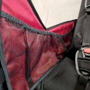 Inner storage pockets in bike trailer for kids