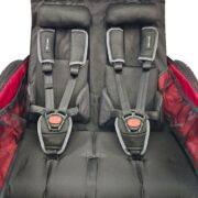 Two seats with harnesses in Nordic Cab bike trailer