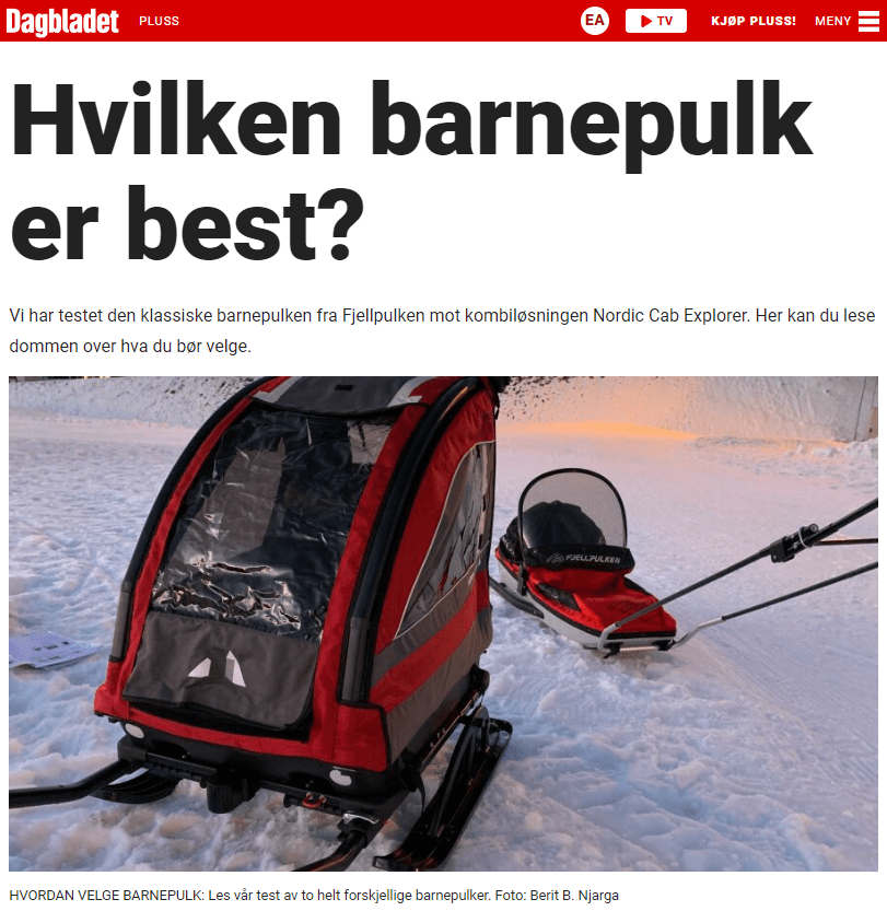 Testvinner barnepulk | Best i Test | Nordic Cab mot Fjellpulken