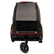 Front view of sunshade on bike trailer