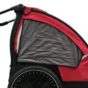 Side sunshade on Nordic Cab bike trailer