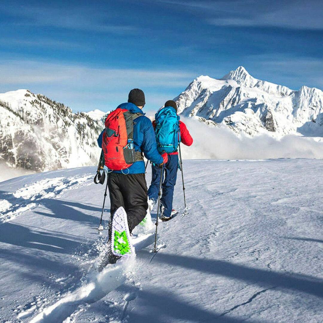 Snowshoeing in winter landscape | | Crescent Moon