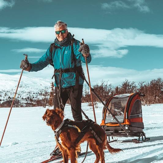 Norwegian child ski-sled / pulka | Nordic Cab | 