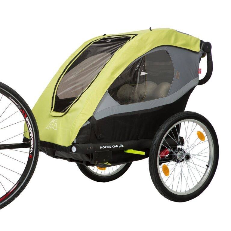 Nordic Cab Active 5-in-1 – a discontinued model used as a bike trailer, stroller, and sled.