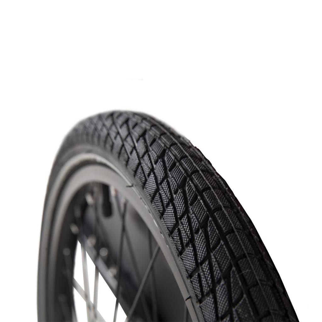 Close-up of mounted Kenda Kontact tire on a wheel
