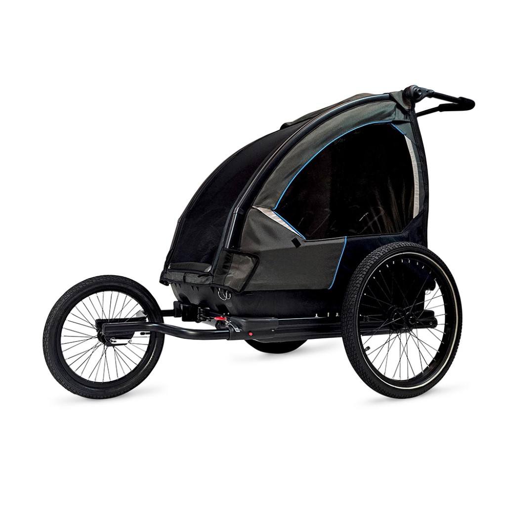 bike trailer jogger for active families with kids